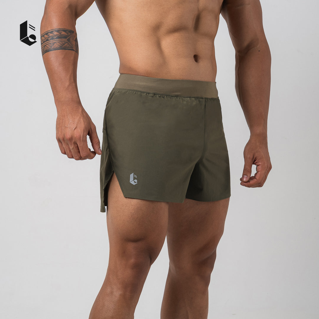 PacePro Running Shorts - Black/Dark Grey/Army