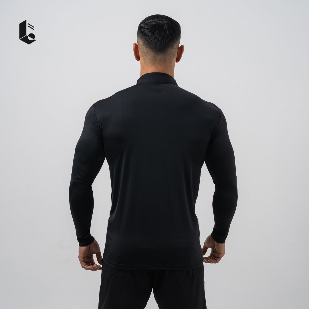 CoolSkin Quarter-Zip Long Sleeve - Black/Broken White/Dark Grey/Navy