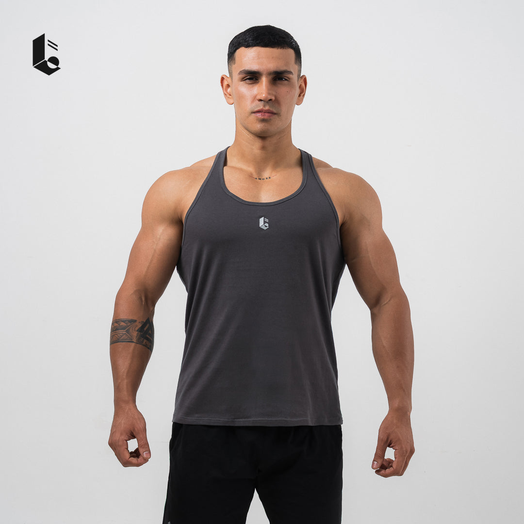 IronCut Stringer Tank - Black/White/Dark Grey/Light Grey