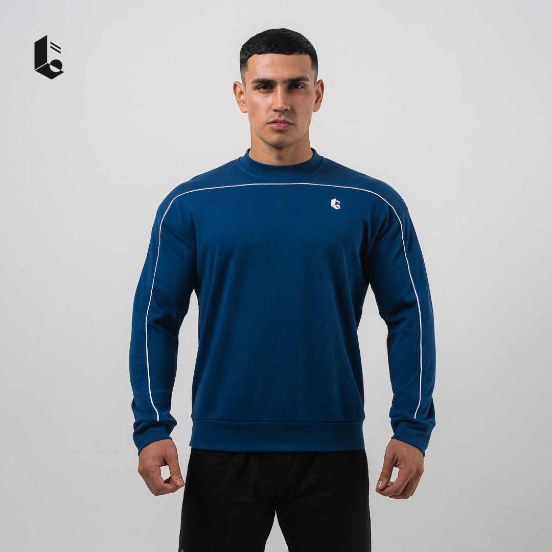 StreetLine Long Sleeve Crewneck - Black/White/Dark Blue/Brown