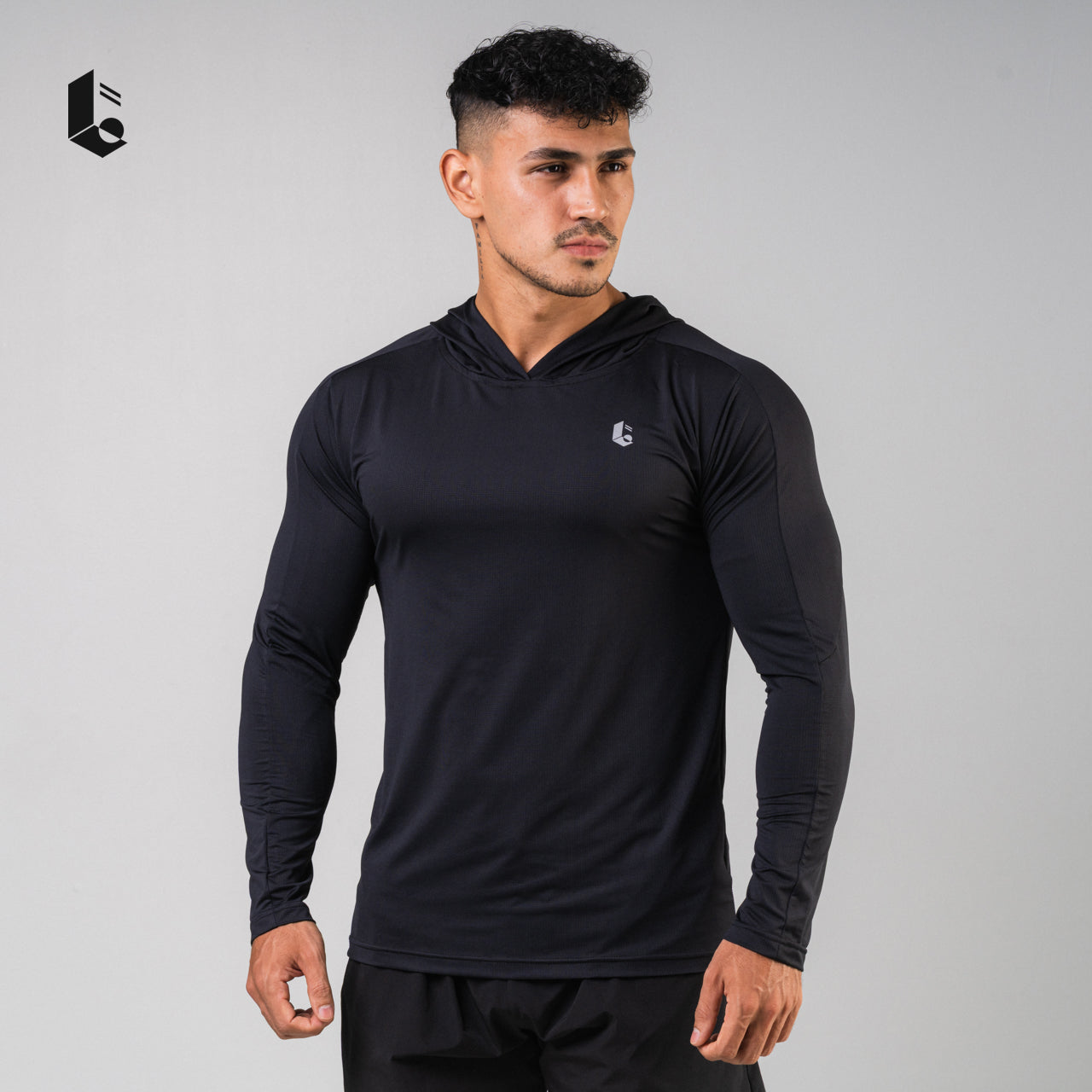 LightCool Hoodie Long Sleeve - Black/White/Navy/Dark Grey/Light Grey