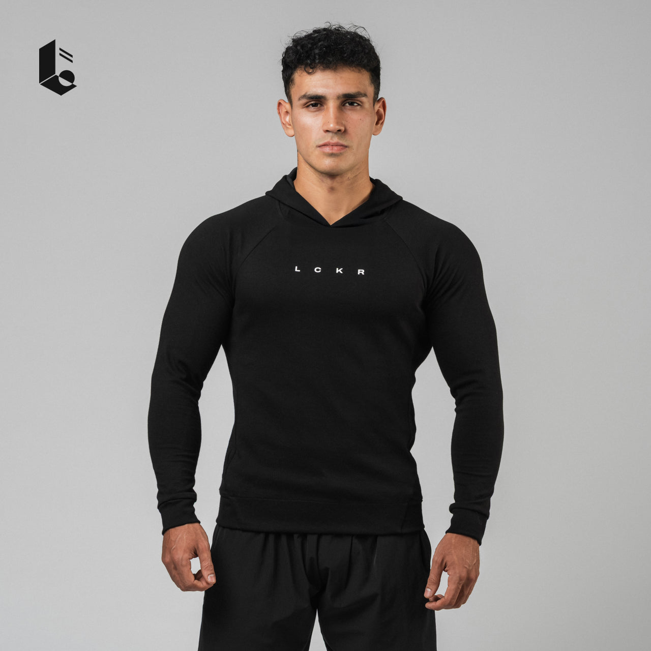CoreCool Hoodie Long Sleeve - Black/Dark Grey/Navy