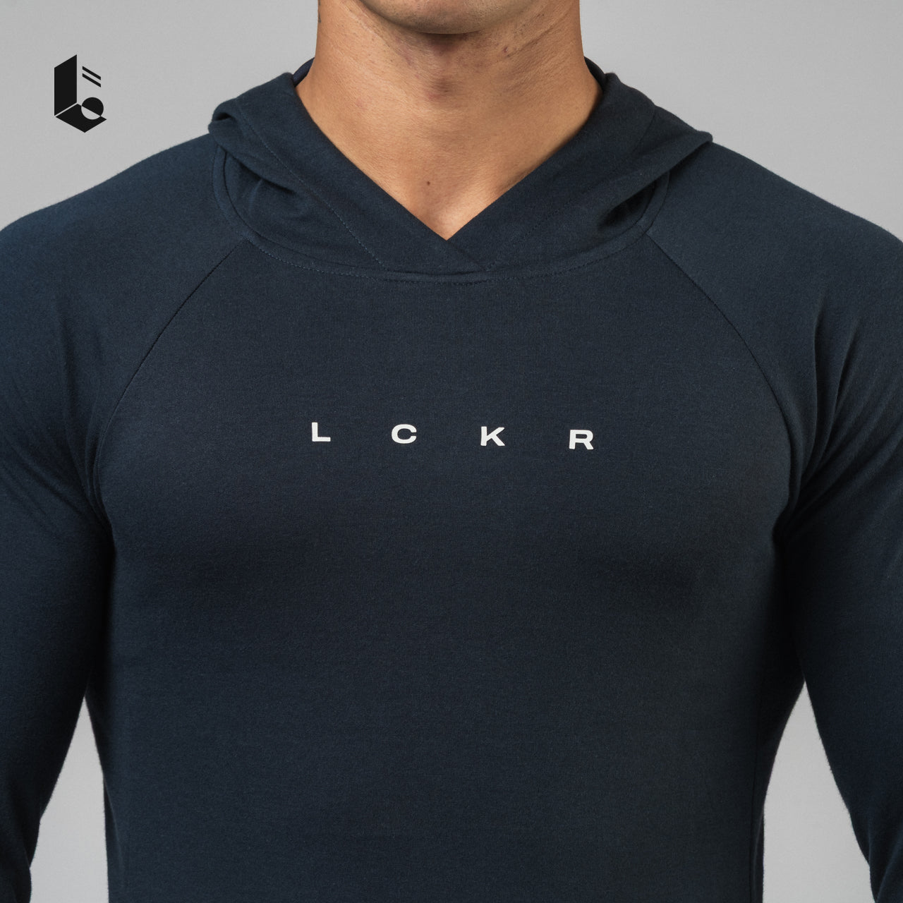 CoreCool Hoodie Long Sleeve - Black/Dark Grey/Navy