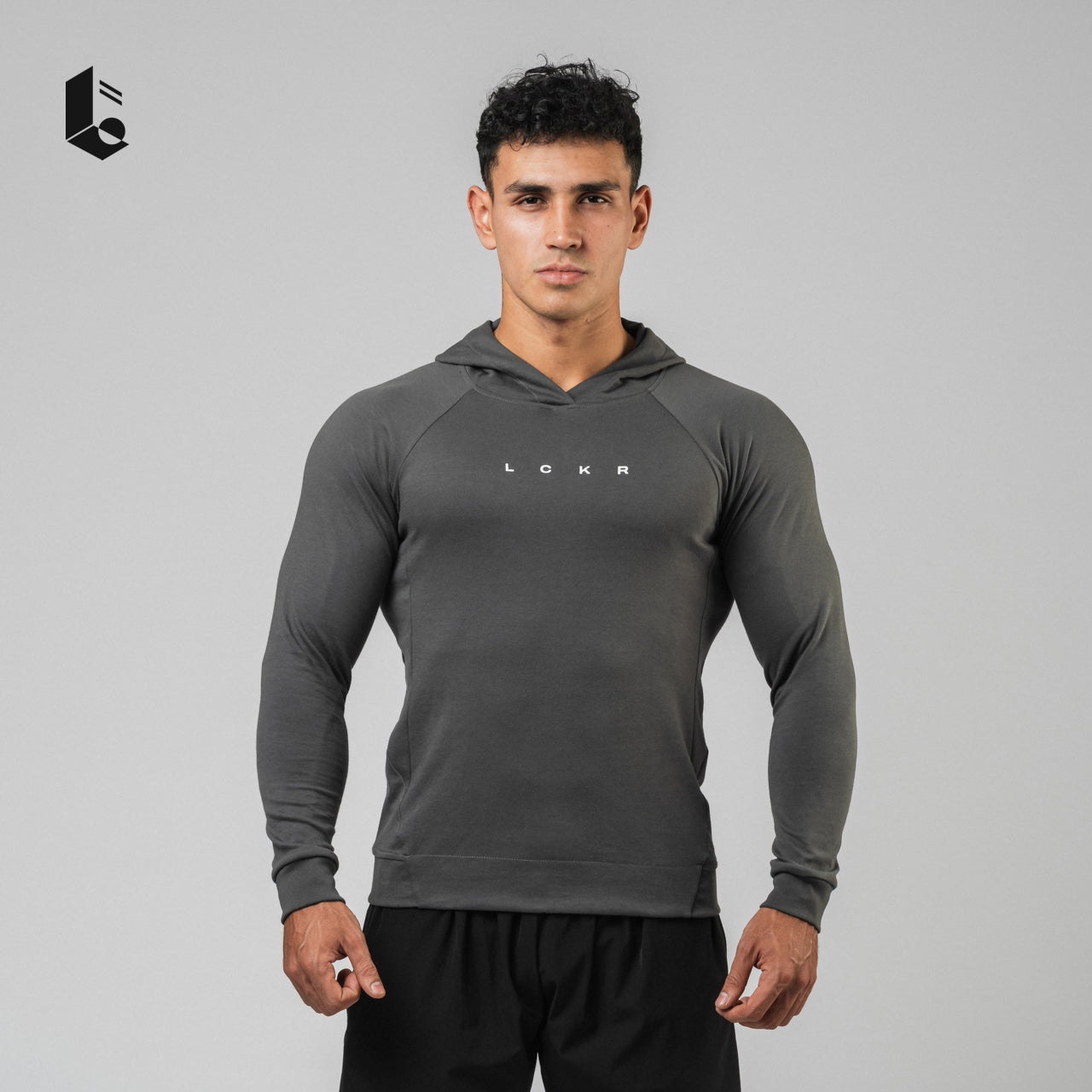 CoreCool Hoodie Long Sleeve - Black/Dark Grey/Navy