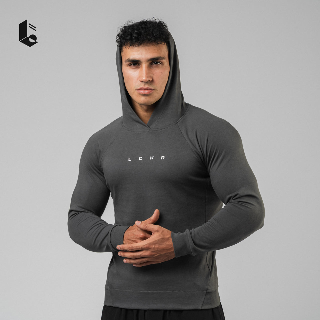 CoreCool Hoodie Long Sleeve - Black/Dark Grey/Navy