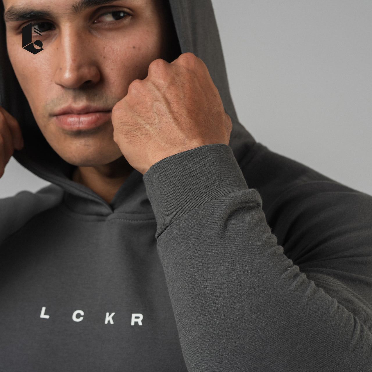 CoreCool Hoodie Long Sleeve - Black/Dark Grey/Navy