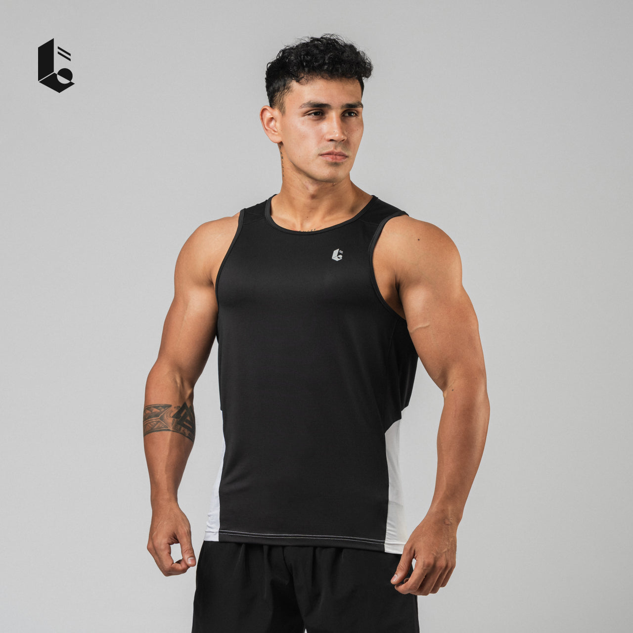 RunLite Performance Tank - Black/Dark Grey/Light Grey/White