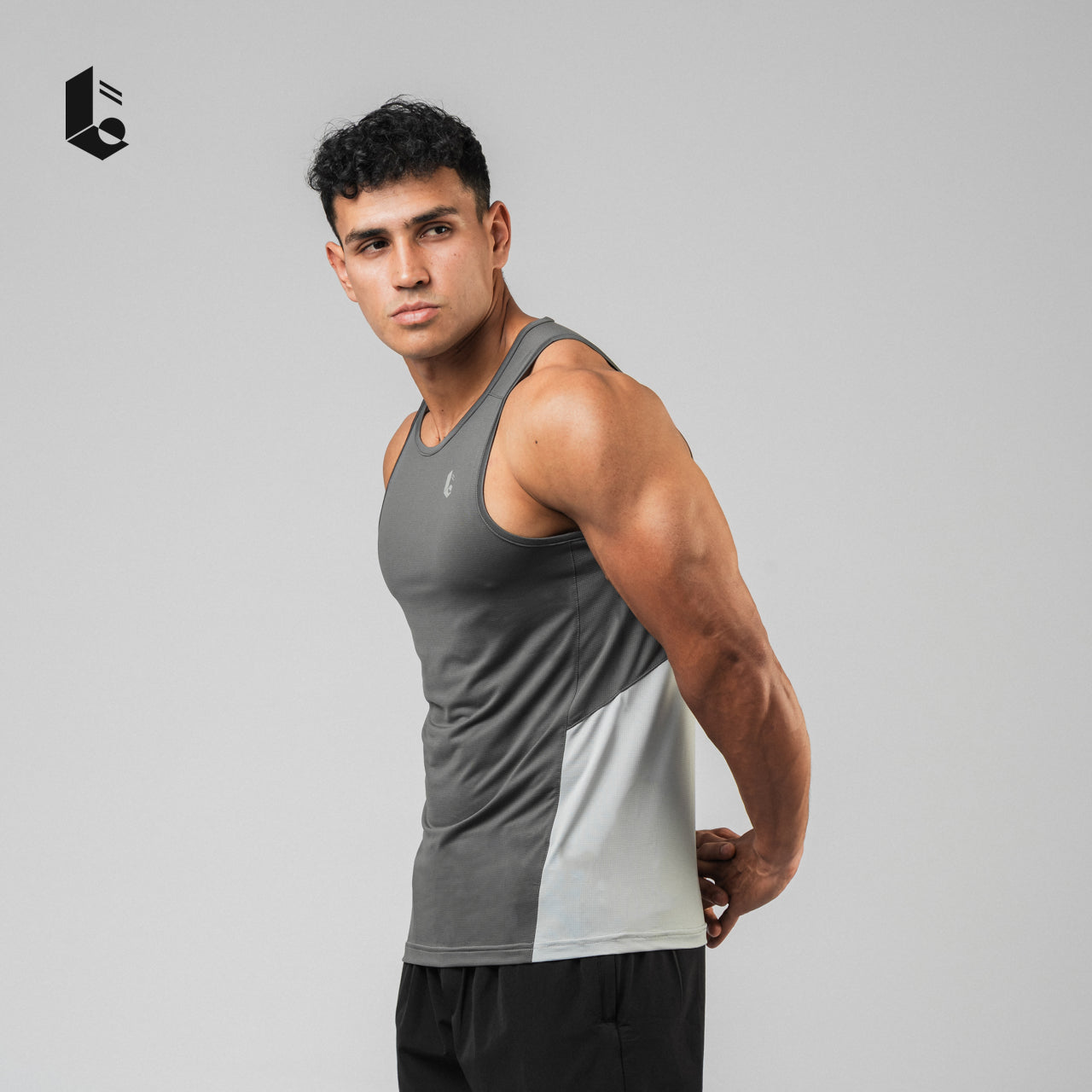 RunLite Performance Tank - Black/Dark Grey/Light Grey/White