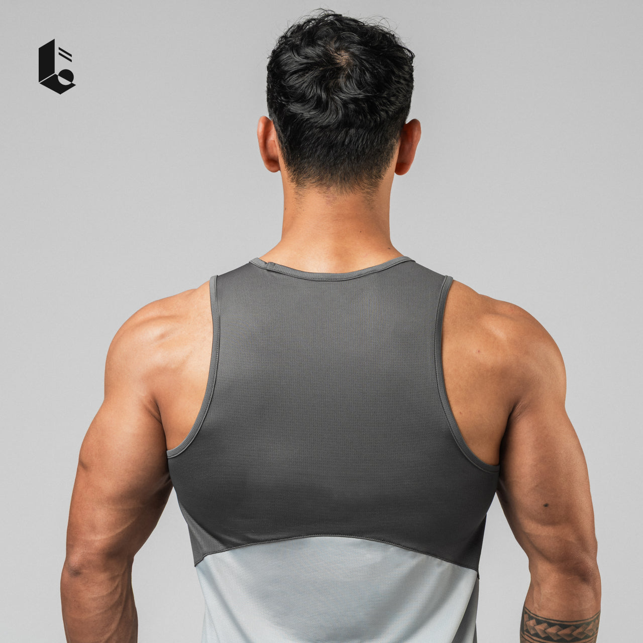 RunLite Performance Tank - Black/Dark Grey/Light Grey/White