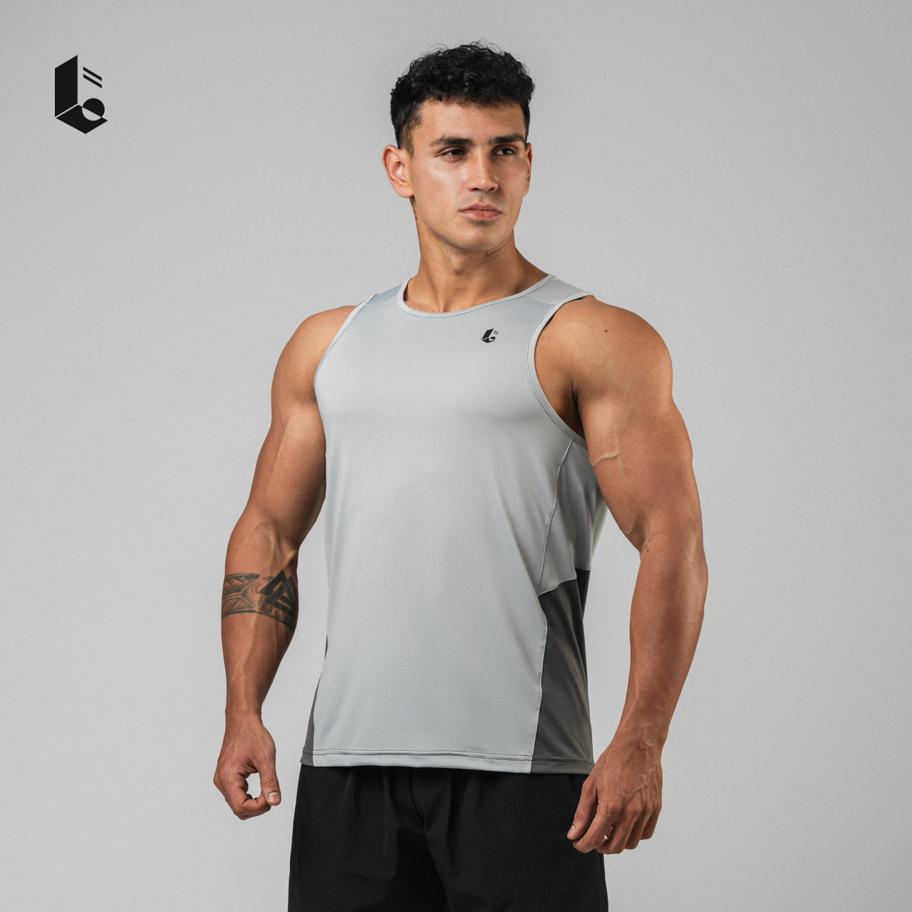 RunLite Performance Tank - Black/Dark Grey/Light Grey/White