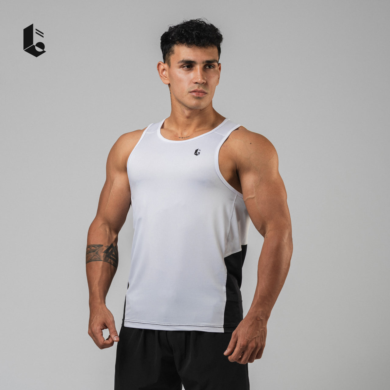 RunLite Performance Tank - Black/Dark Grey/Light Grey/White