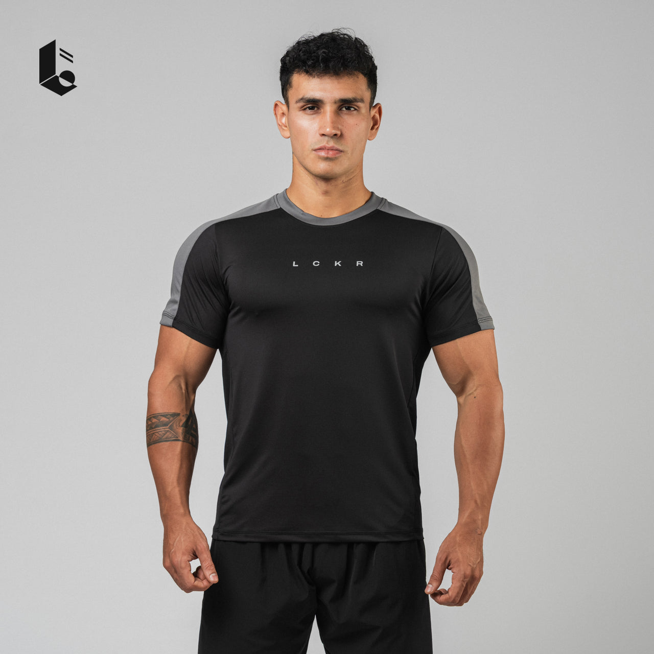 DeltaTech Performance Tee - Black/White/Dark Grey