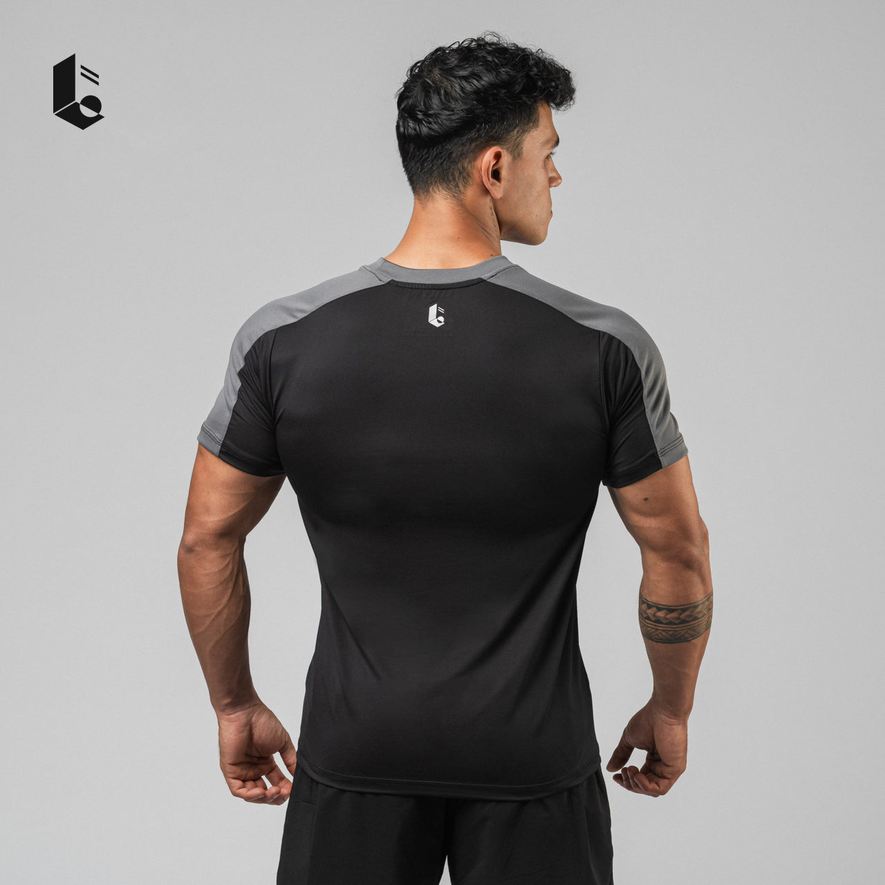 DeltaTech Performance Tee - Black/White/Dark Grey