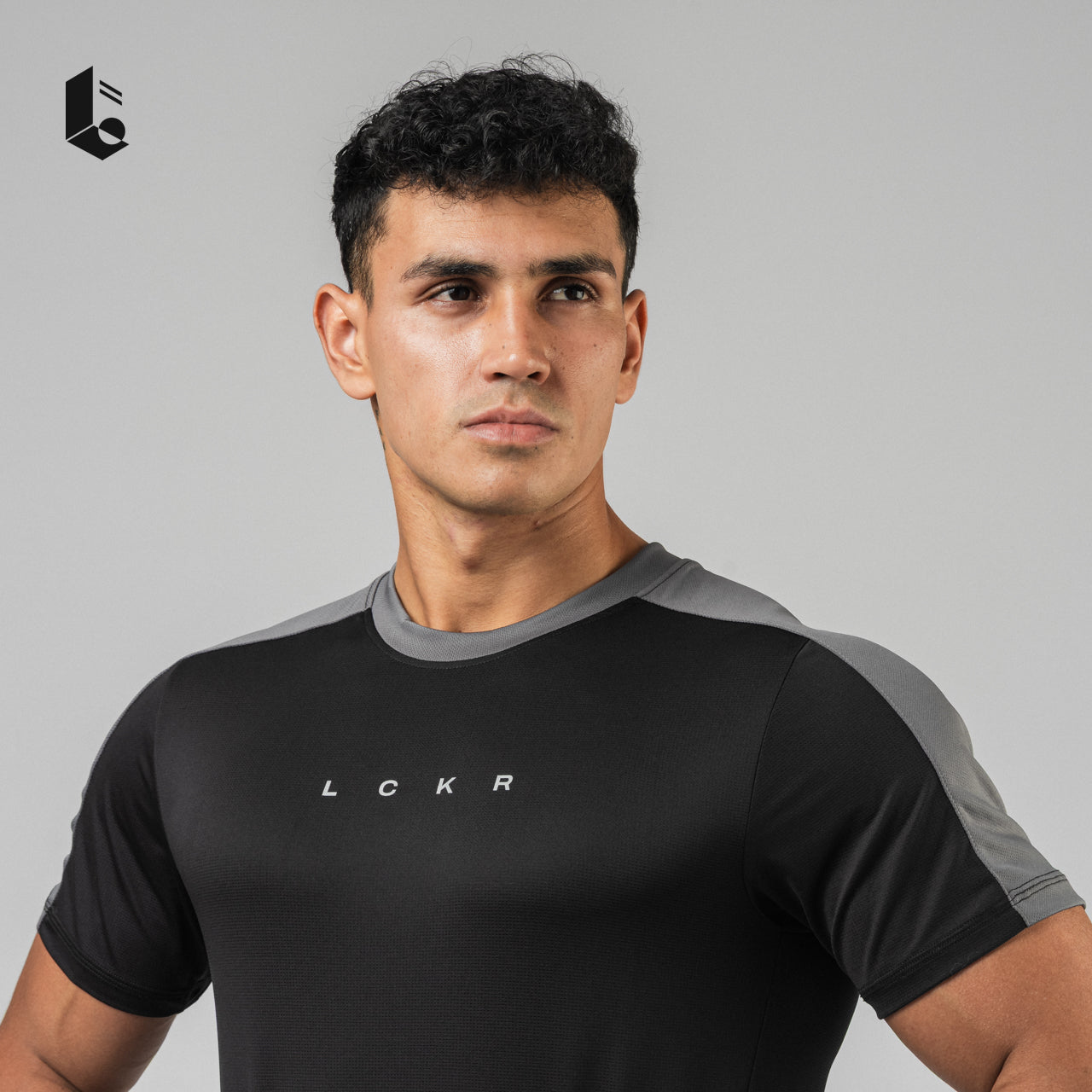 DeltaTech Performance Tee - Black/White/Dark Grey