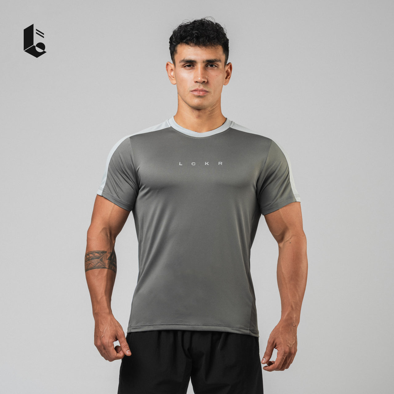 DeltaTech Performance Tee - Black/White/Dark Grey