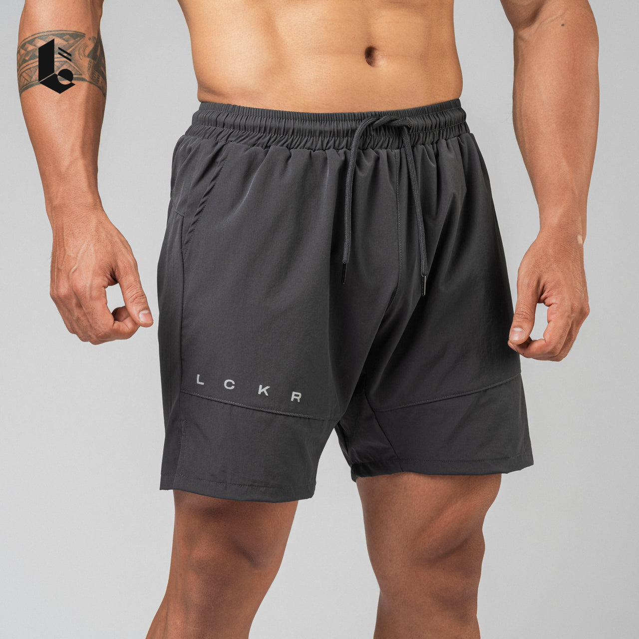 UltraLift Performance Shorts - Dark Grey/Light Grey/Cream