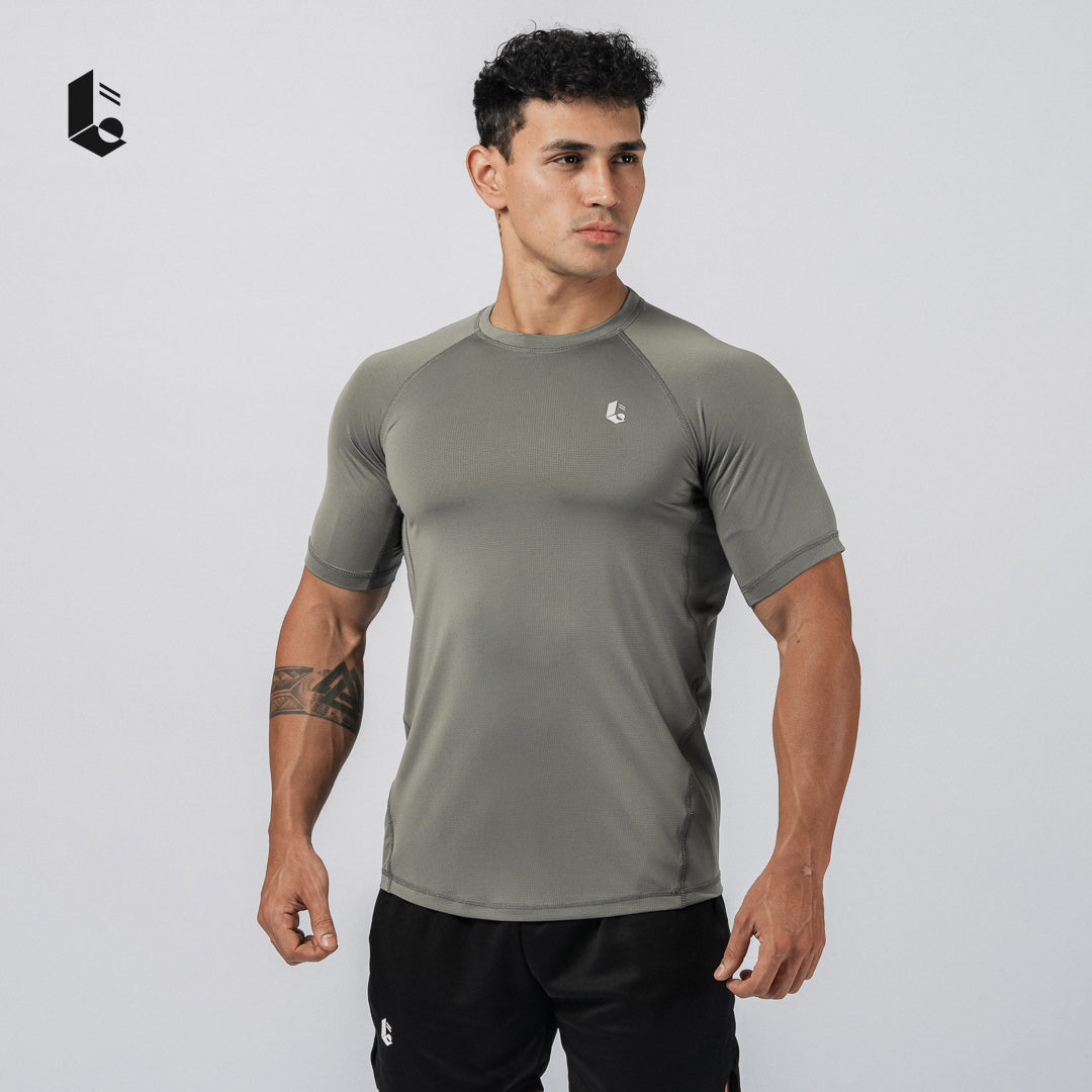 Essential Slim Fit Performance Tee - Black/Dark Grey/Steel Blue/Army