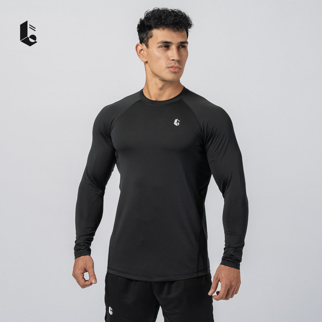 Essential Slim Fit Performance Long Sleeve - Black/Dark Grey/Steel Blue/Army