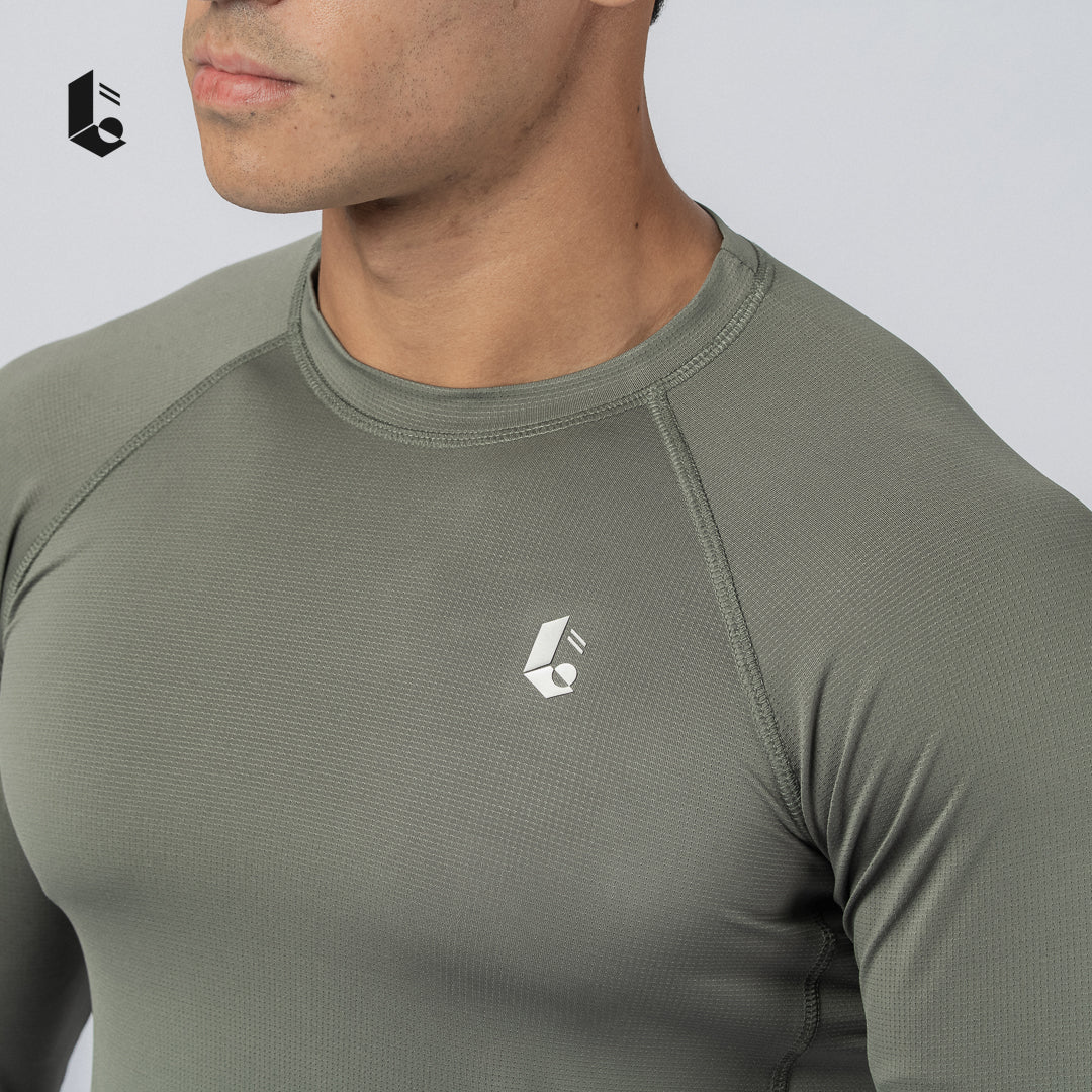 Essential Slim Fit Performance Long Sleeve - Black/Dark Grey/Steel Blue/Army