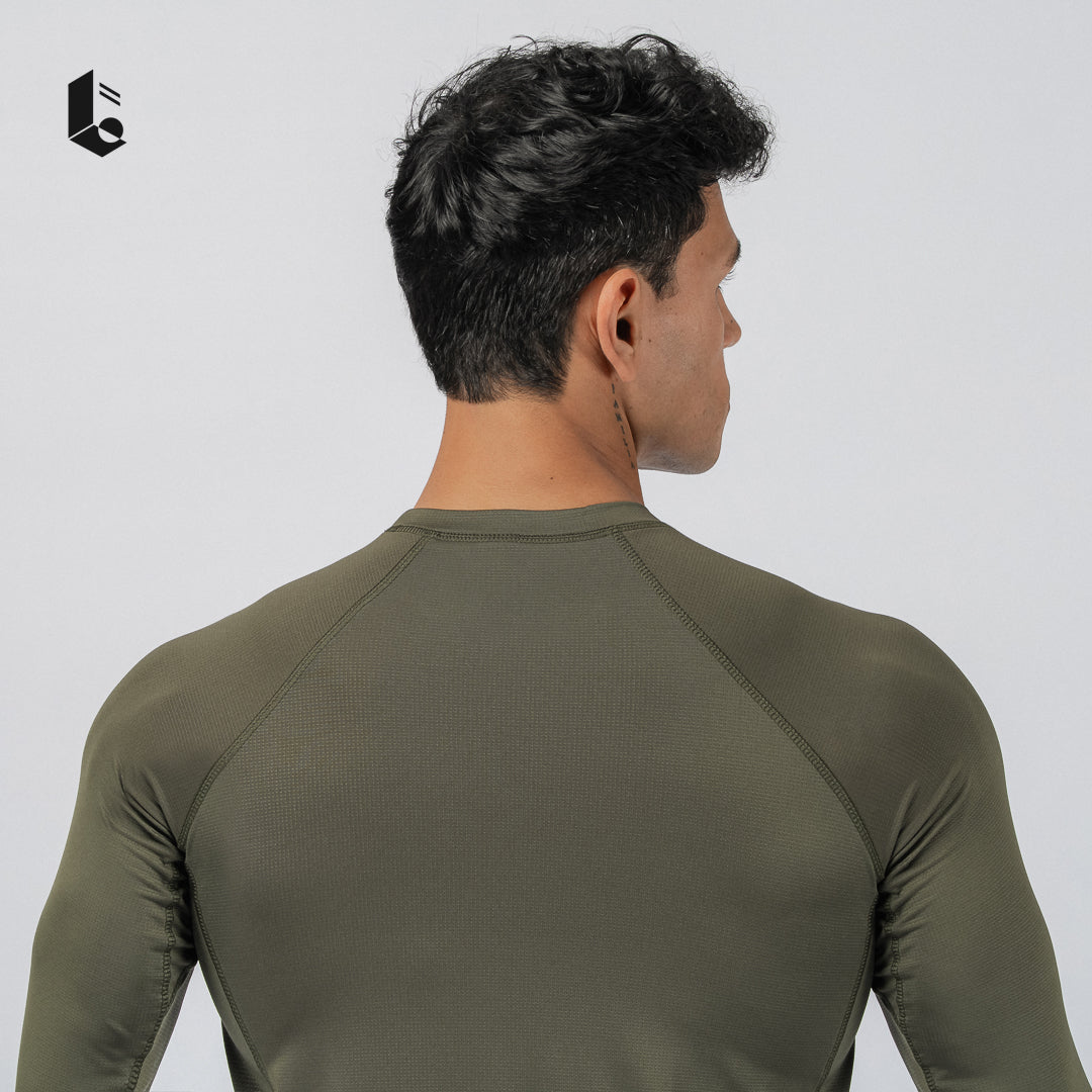 Essential Slim Fit Performance Long Sleeve - Black/Dark Grey/Steel Blue/Army