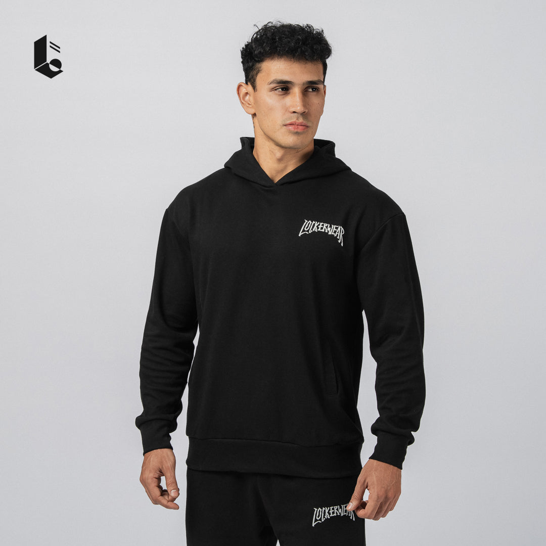 GrindHood Hoodie Oversize - Black/Dark Grey/White
