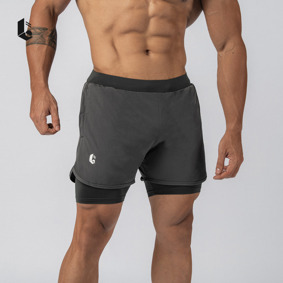 DualMotion Performance Short Pants - Black/Dark Grey/Light Grey/Burgundy/Khaky