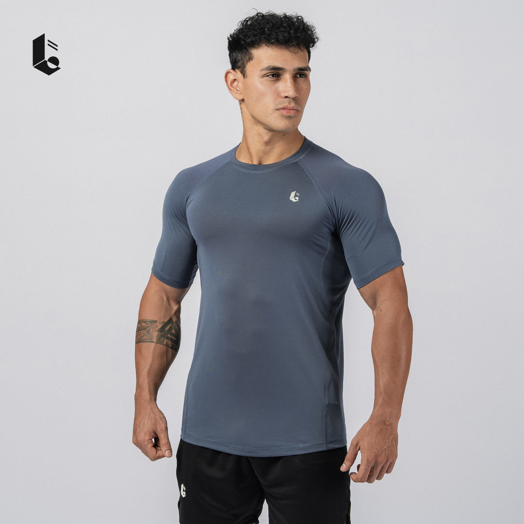 Essential Slim Fit Performance Tee - Black/Dark Grey/Steel Blue/Army