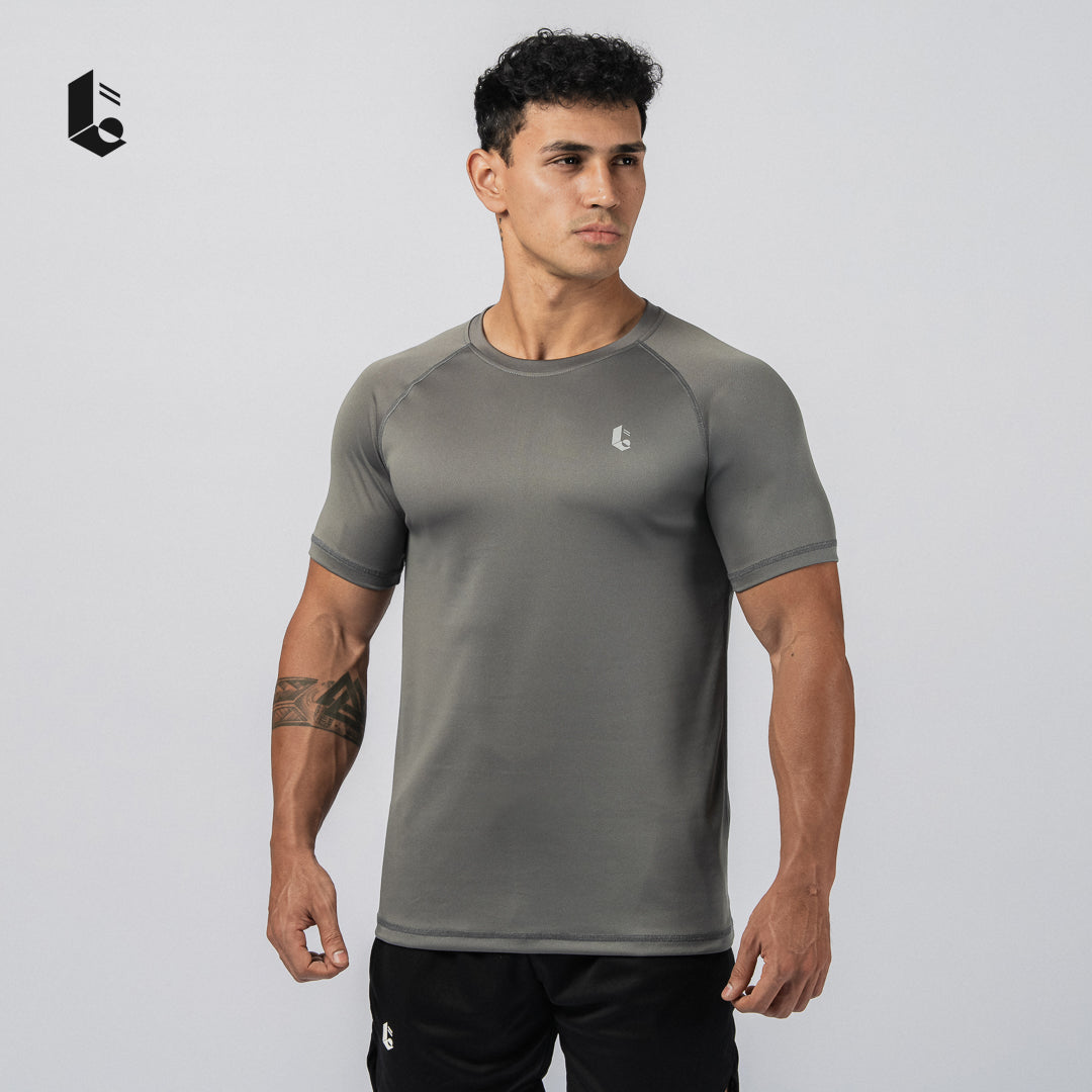 Locked In Performance Tee - Black/Dark Grey/Light Grey/Burgundy
