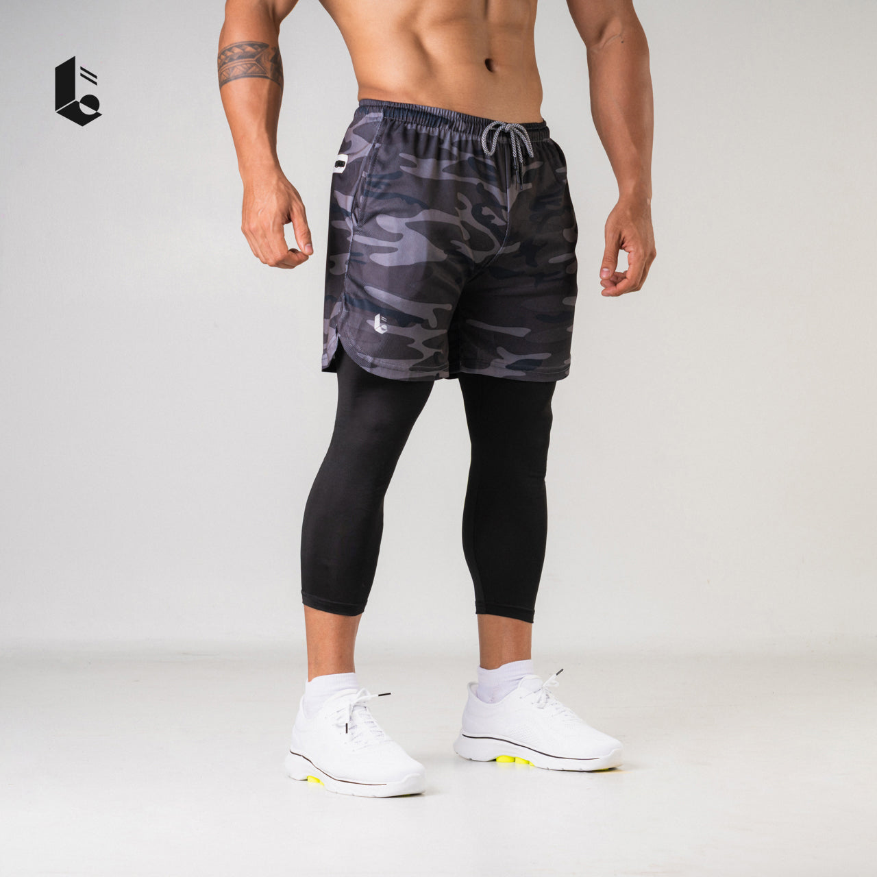 Tracka 2-In-1 Short / Long Legging - Camouflage