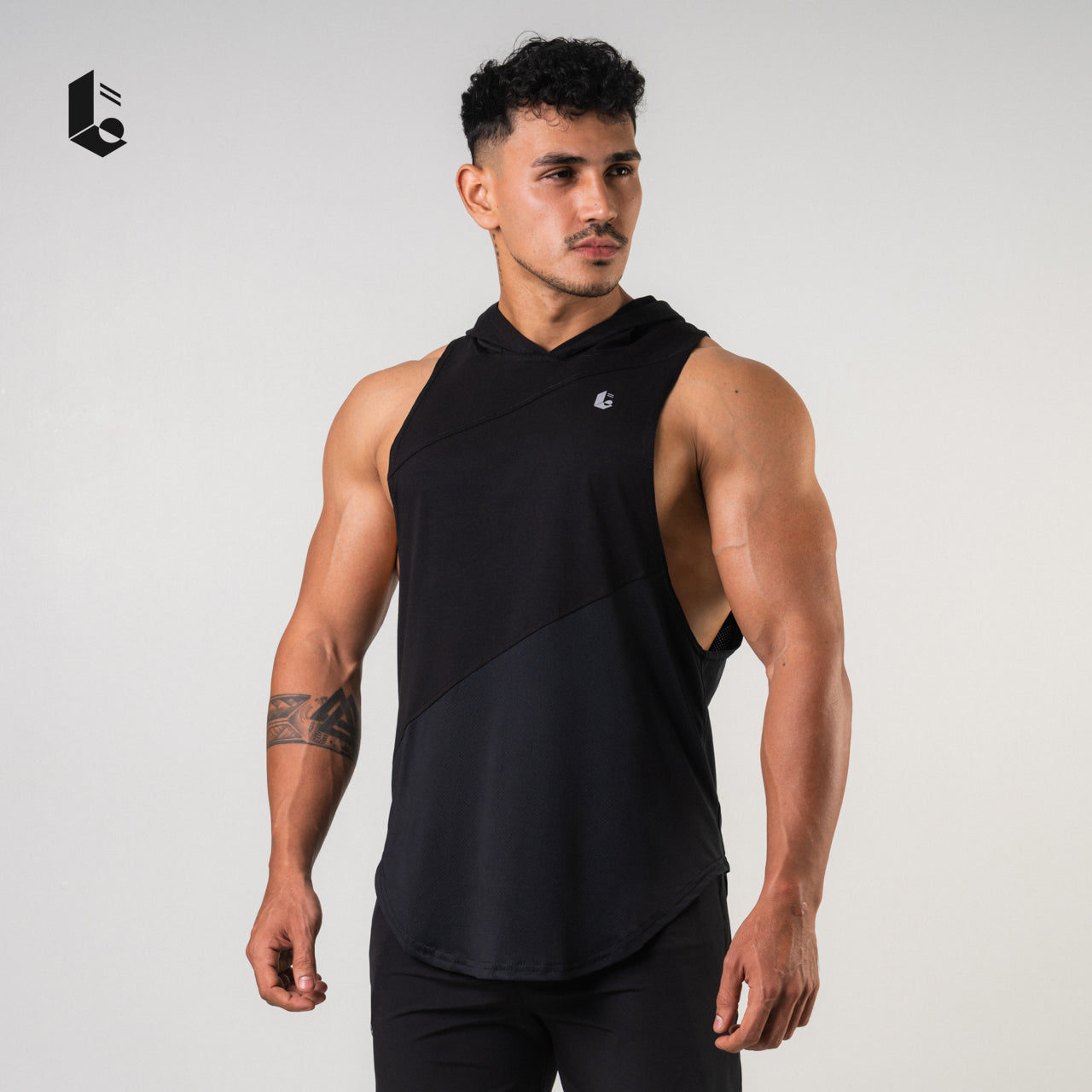 Polycotton Hoodie Low Cut - Monochrome