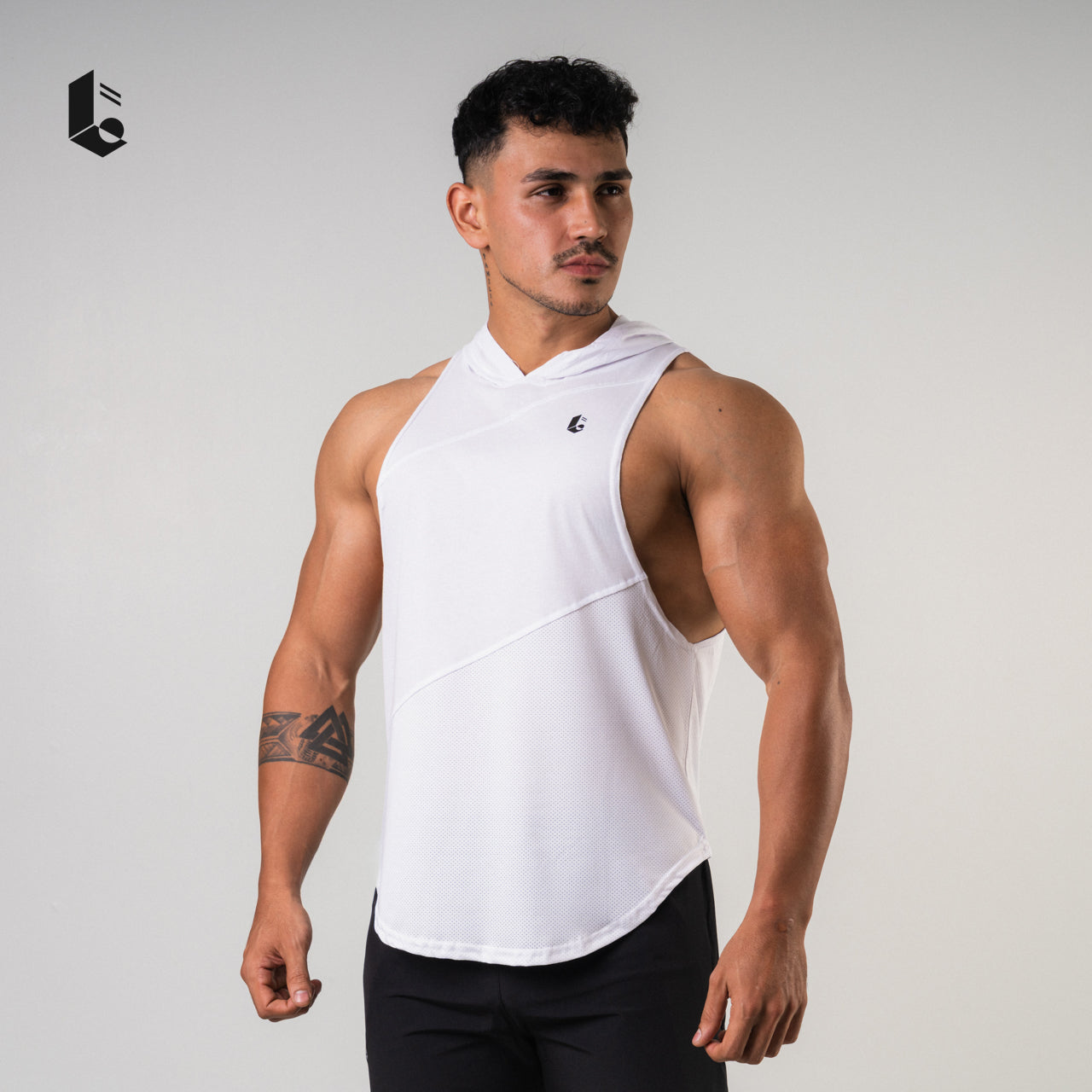 Polycotton Hoodie Low Cut - Monochrome