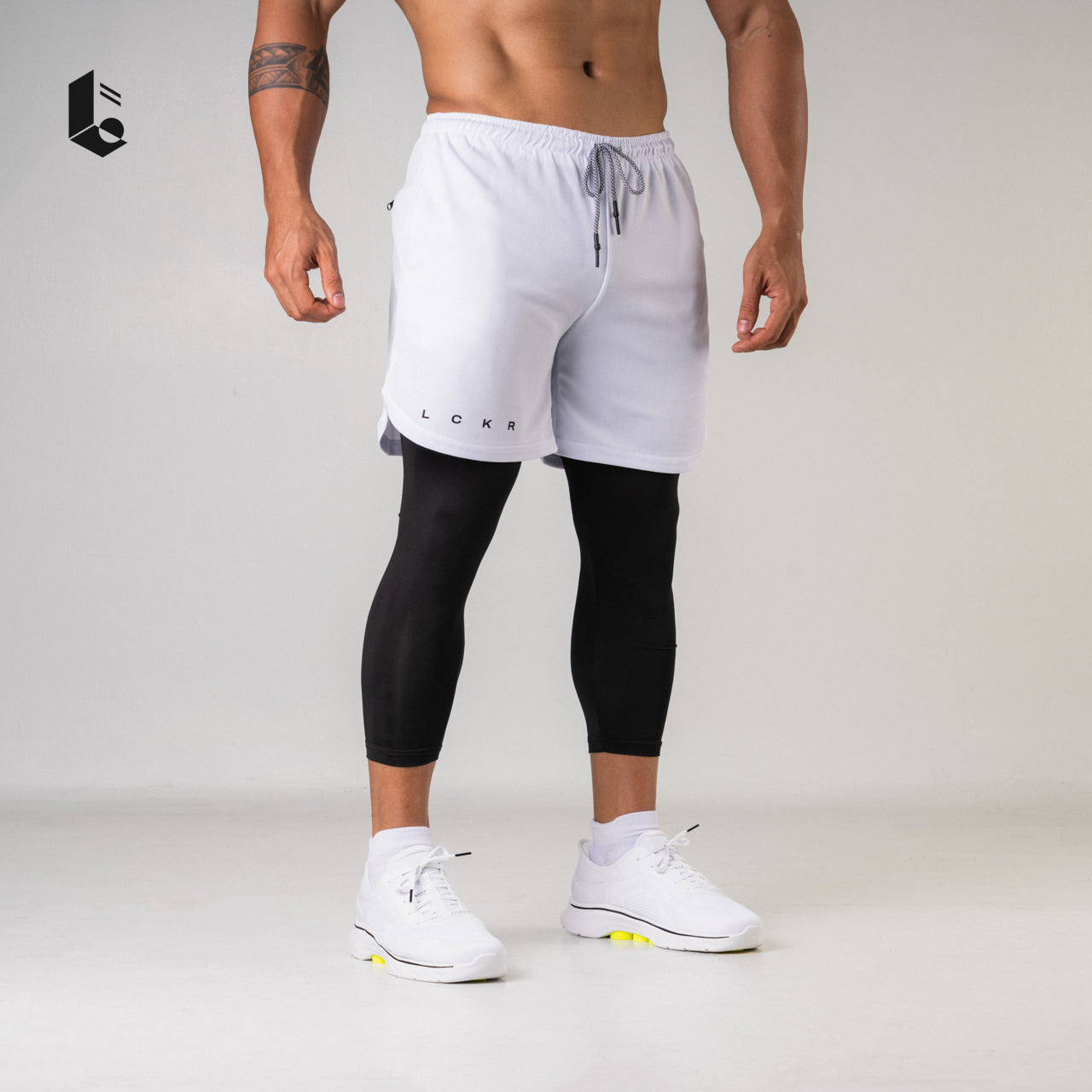 Tracka 2-In-1 Short / Long Legging - Light Grey/Dark Grey/Dark Green/White/Black