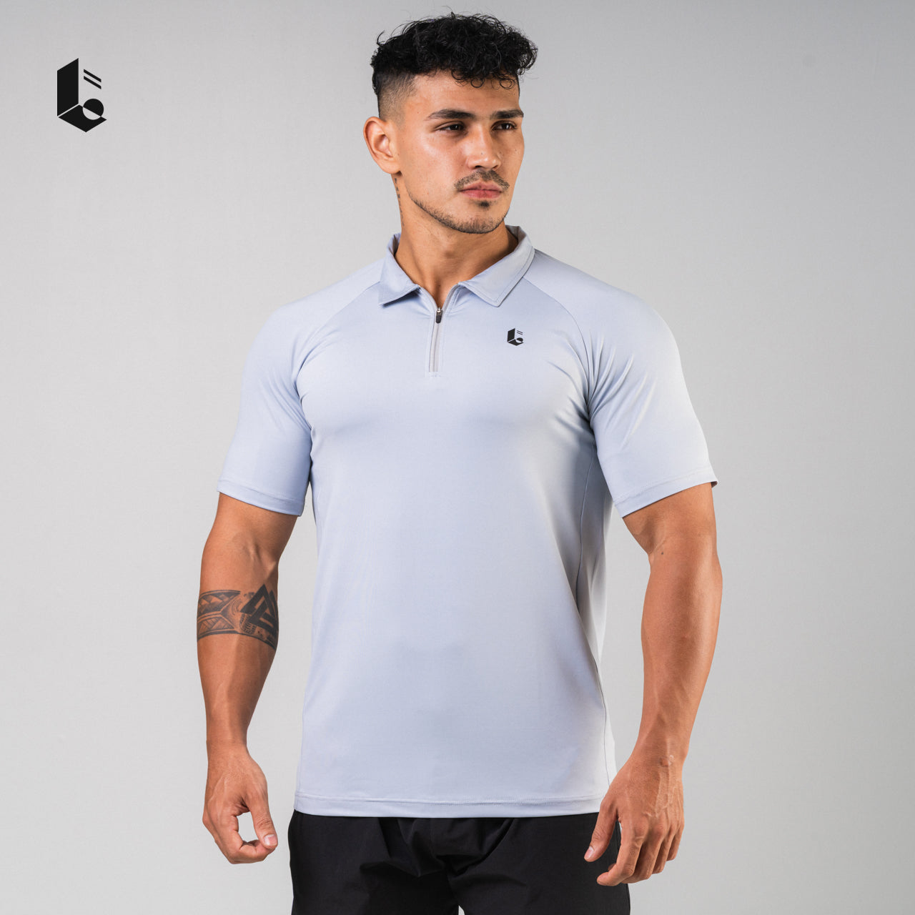 UltraStretch Polo Zipper Short Sleeve - Black/White/Light Grey/Dark Grey/Navy