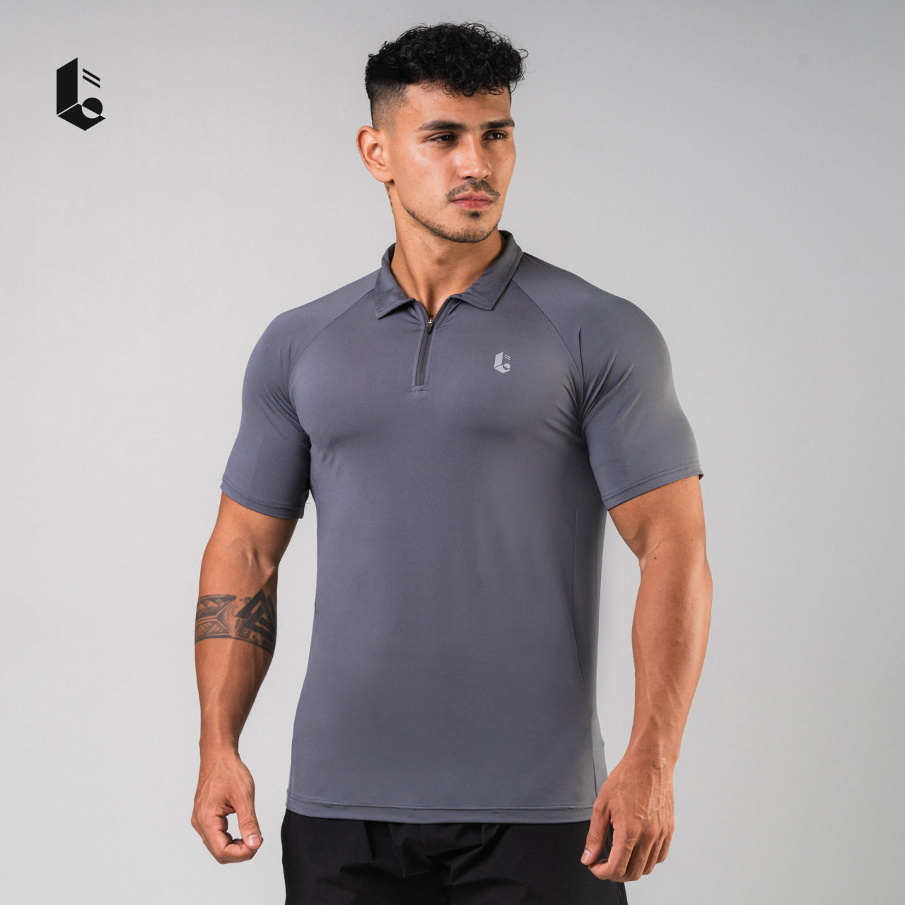 UltraStretch Polo Zipper Short Sleeve - Black/White/Light Grey/Dark Grey/Navy