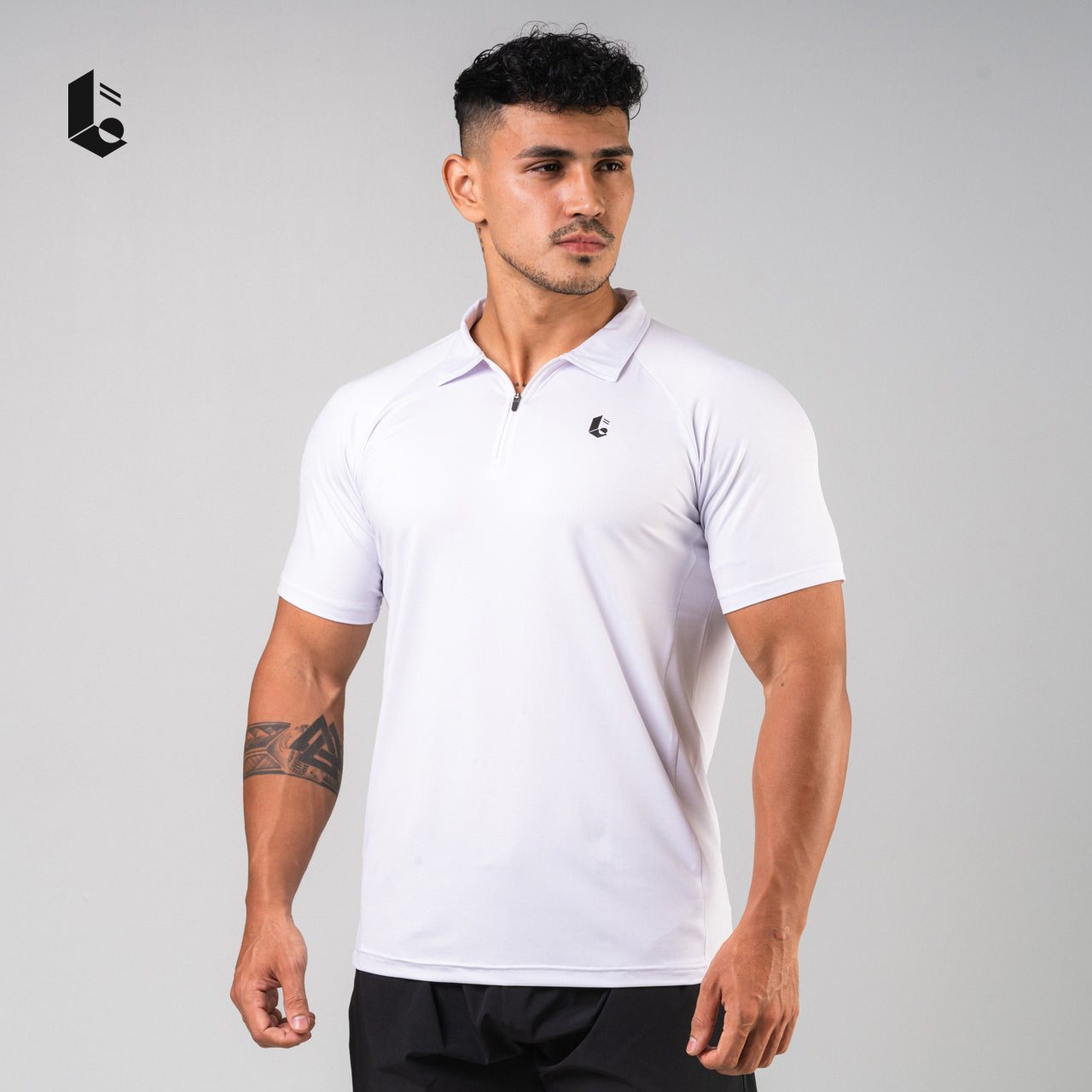 UltraStretch Polo Zipper Short Sleeve - Black/White/Light Grey/Dark Grey/Navy