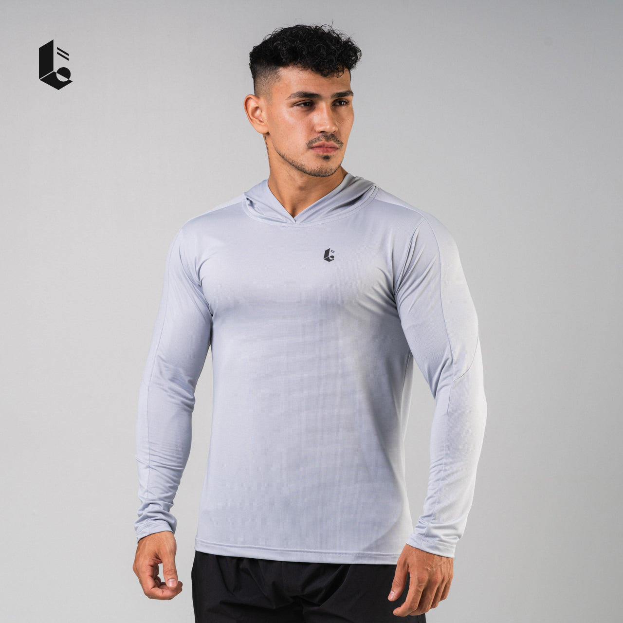 LightCool Hoodie Long Sleeve - Black/White/Navy/Dark Grey/Light Grey
