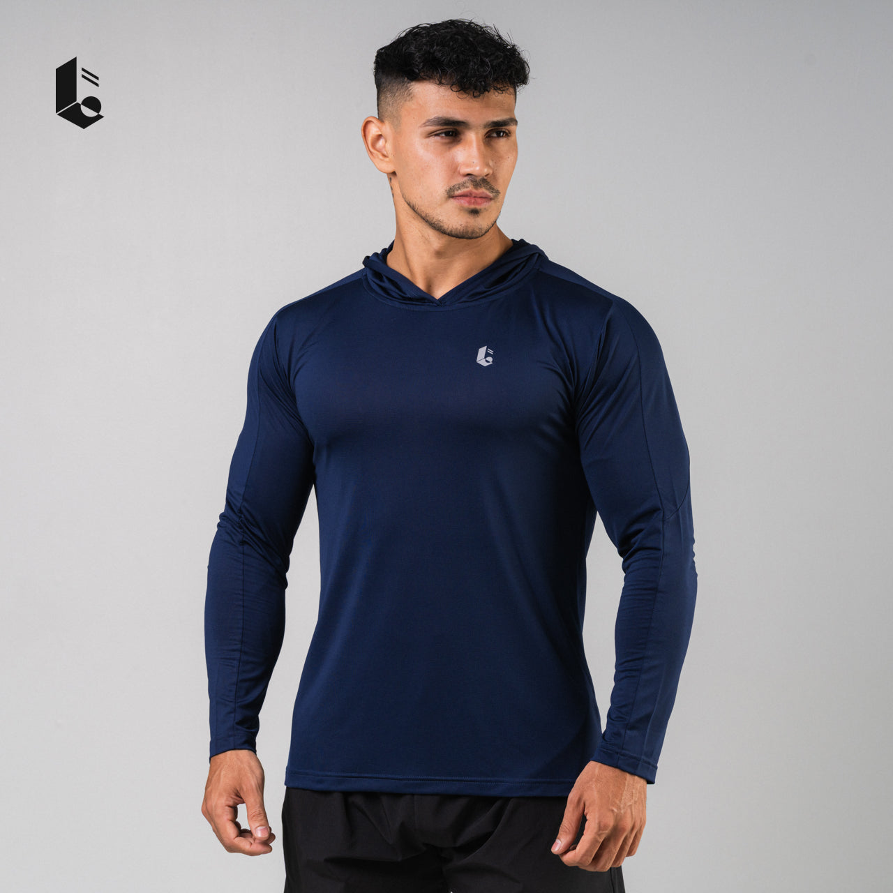 LightCool Hoodie Long Sleeve - Black/White/Navy/Dark Grey/Light Grey