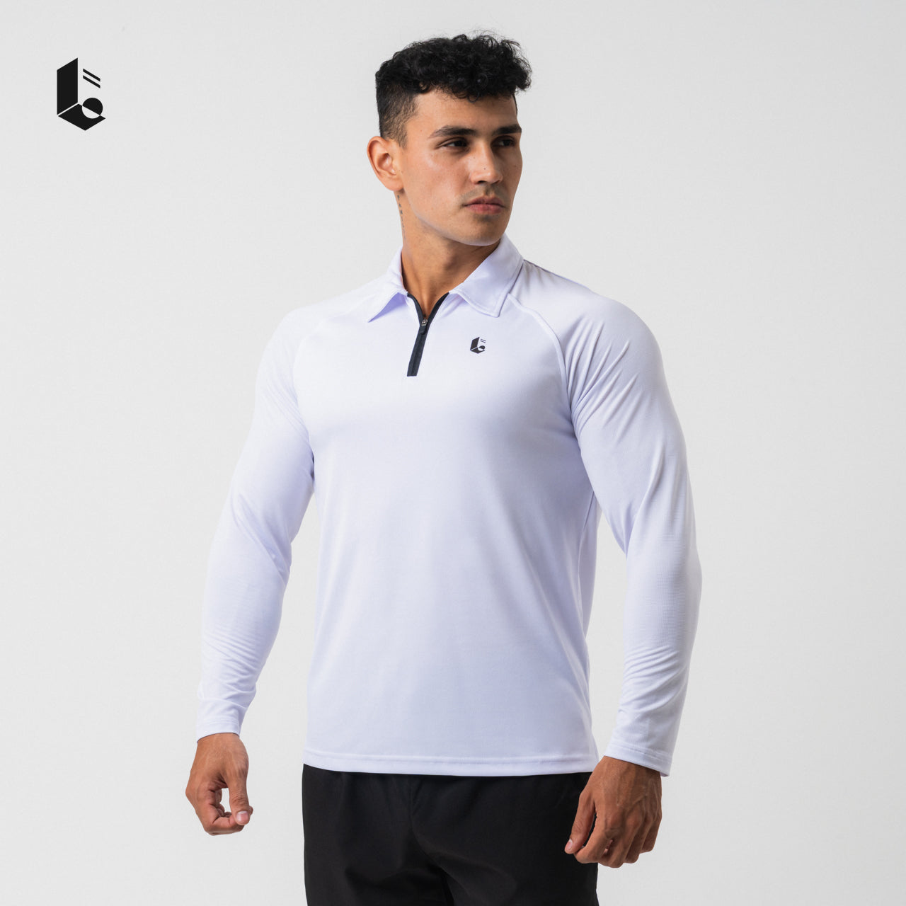 AeroLite Performance Polo Zipper Long Sleeve - Black/White/Light Grey/Dark Grey/Navy
