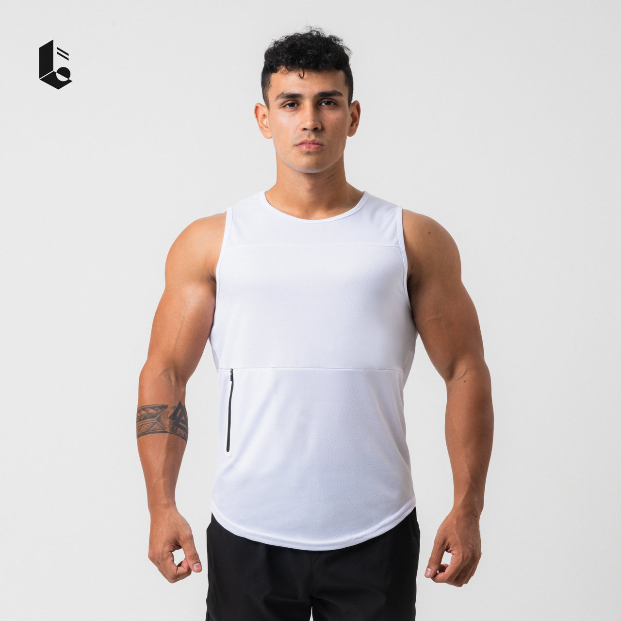 Tankzip Sleeveless Top - Monochrome
