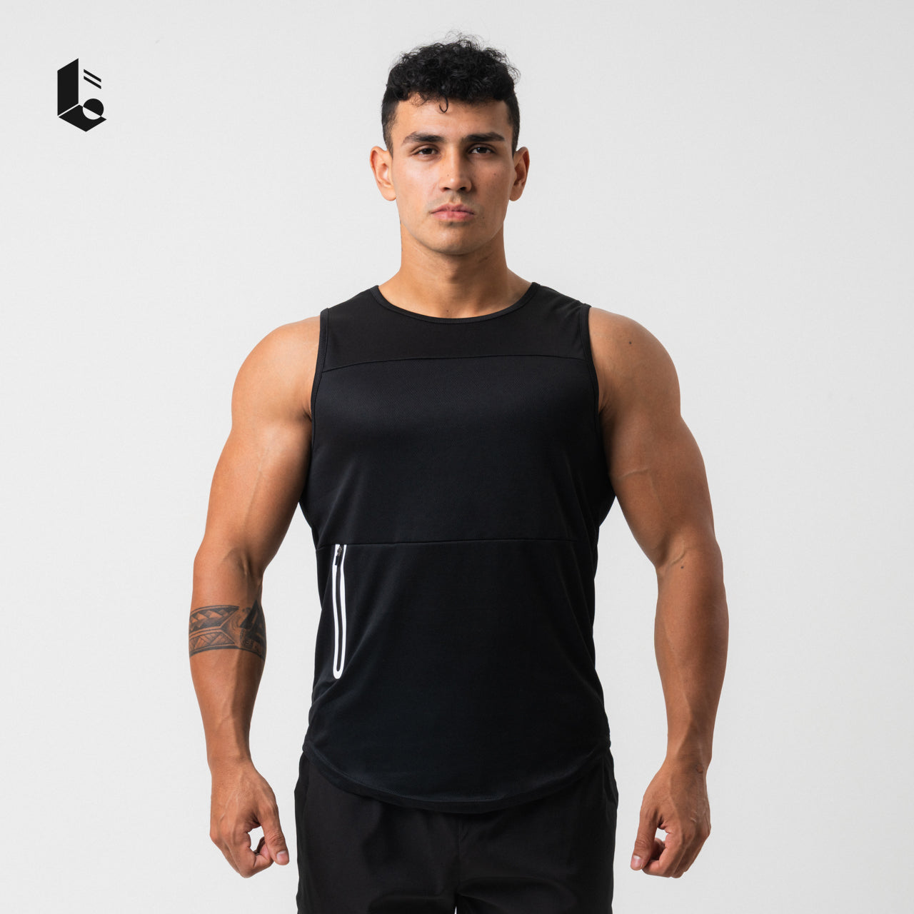 Tankzip Sleeveless Top - Monochrome