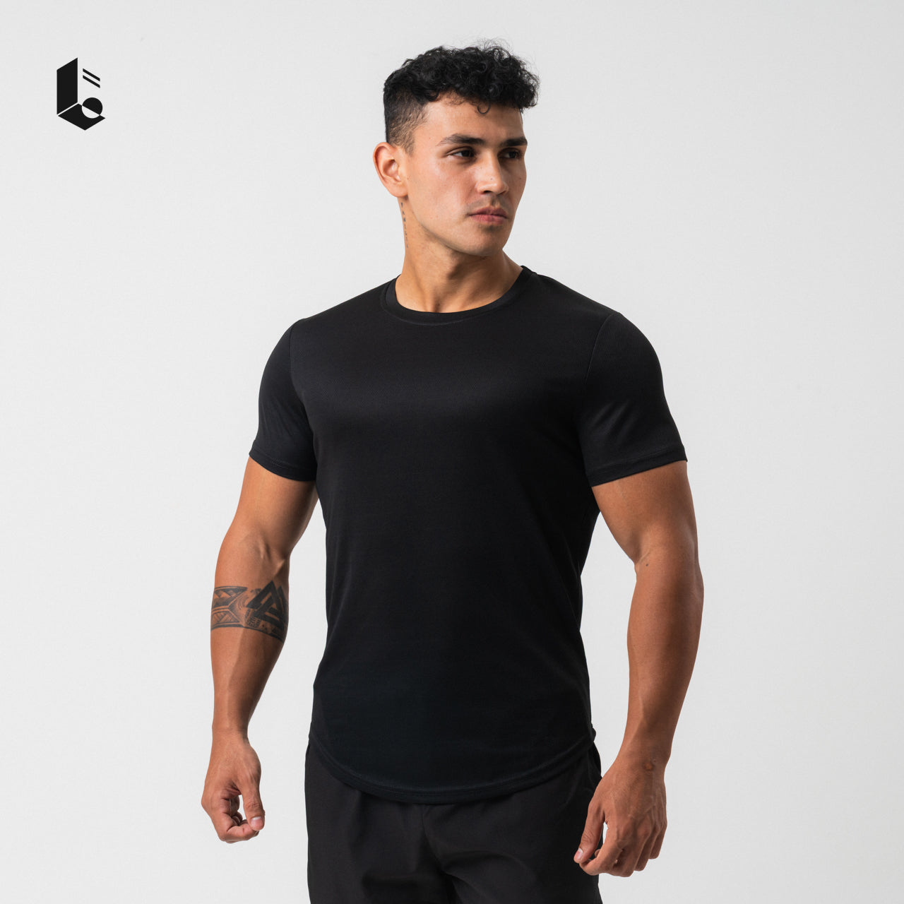 Breathable Muscle Fit Tee - Dark Green/Black/White/Grey