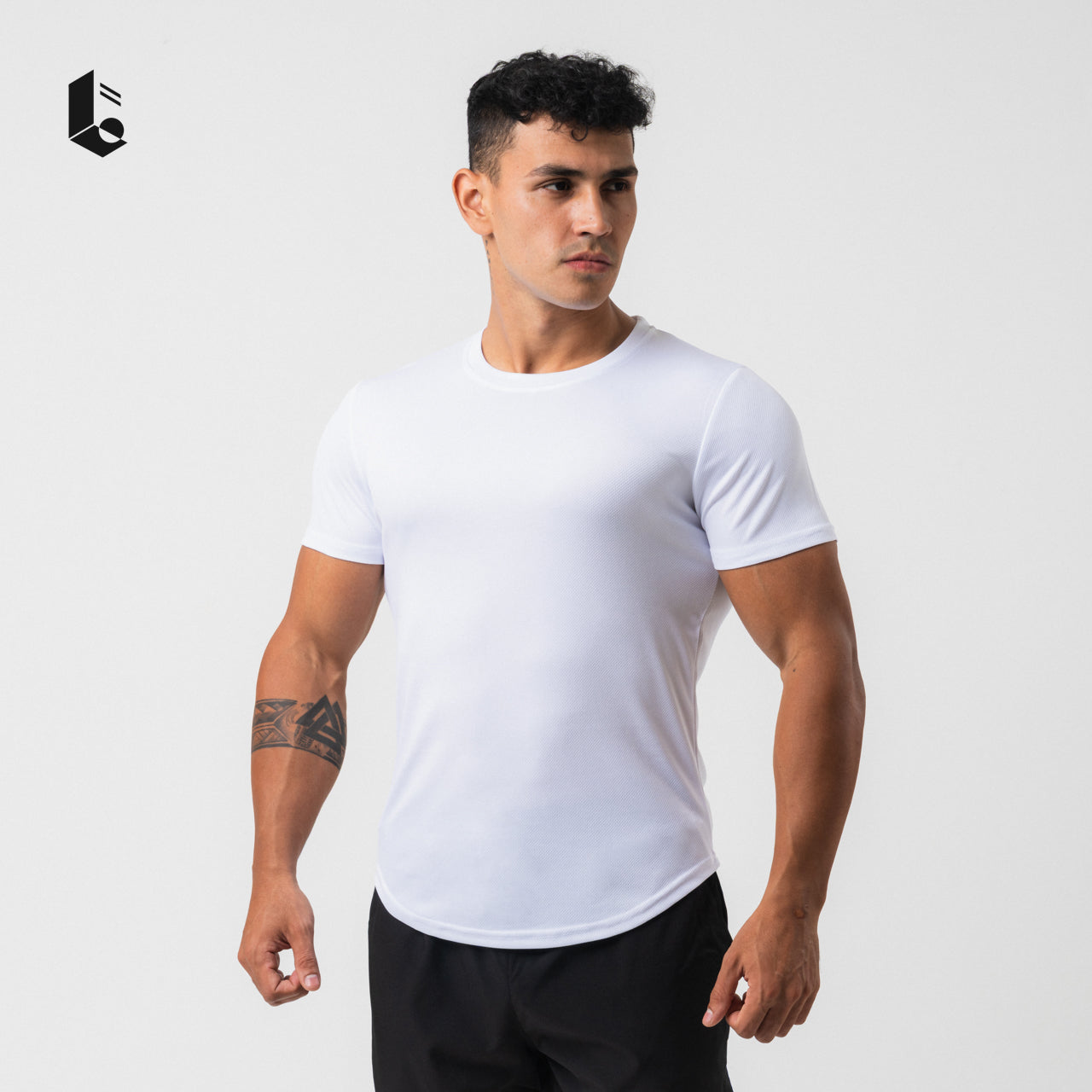 Breathable Muscle Fit Tee - Dark Green/Black/White/Grey