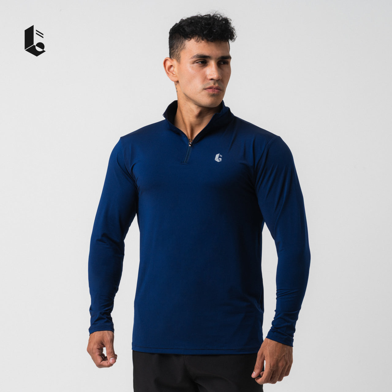 UltraStretch Polo Zipper Long Sleeve - Black/White/Light Grey/Dark Grey/Navy