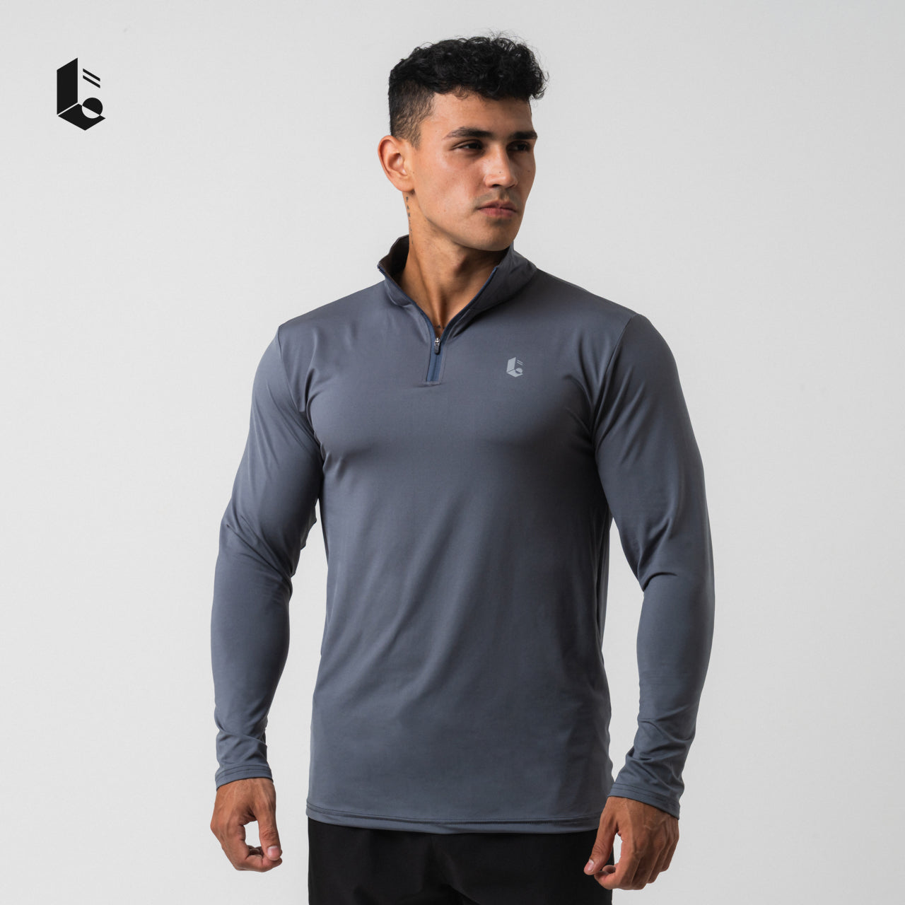 UltraStretch Polo Zipper Long Sleeve - Black/White/Light Grey/Dark Grey/Navy