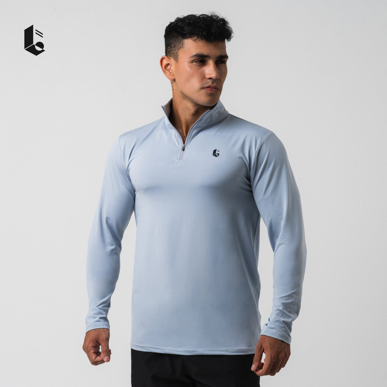 UltraStretch Polo Zipper Long Sleeve - Black/White/Light Grey/Dark Grey/Navy