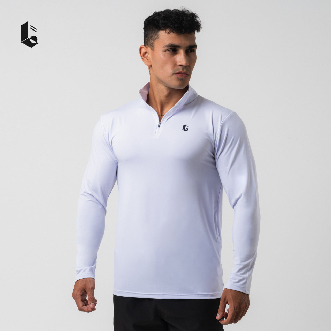 UltraStretch Polo Zipper Long Sleeve - Black/White/Light Grey/Dark Grey/Navy