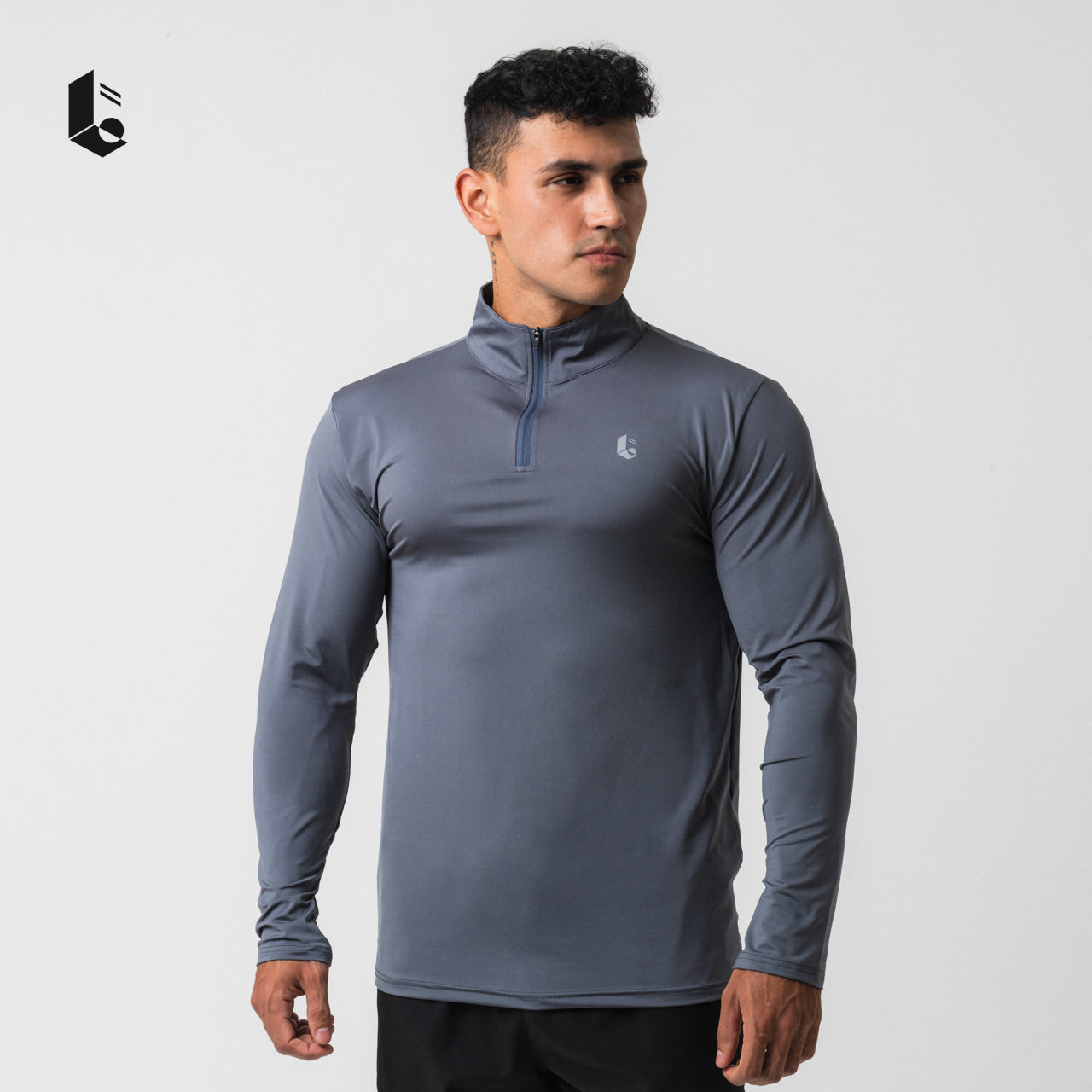 UltraStretch Polo Zipper Long Sleeve - Black/White/Light Grey/Dark Grey/Navy