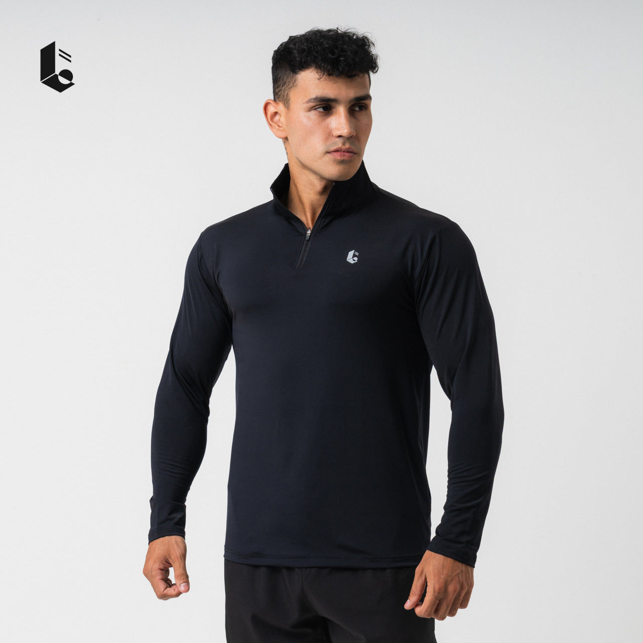 UltraStretch Polo Zipper Long Sleeve - Black/White/Light Grey/Dark Grey/Navy