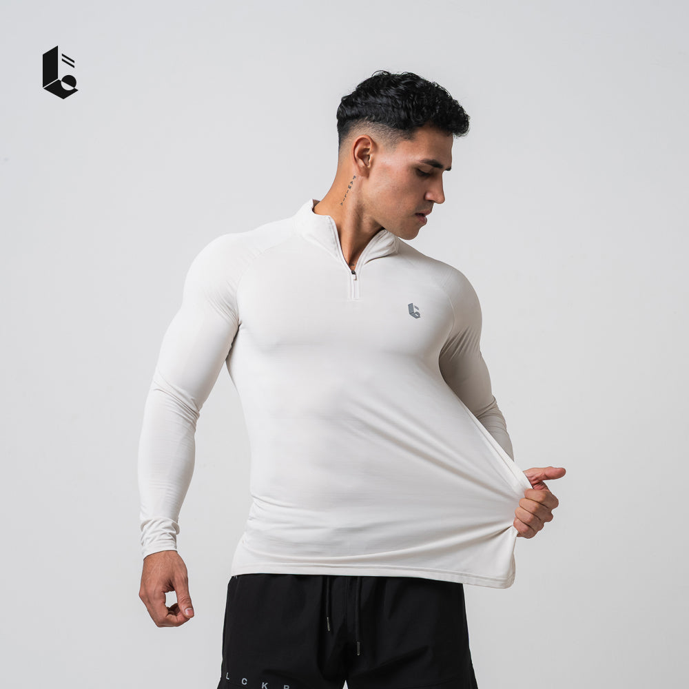 VeloStripe Quarter-Zip Performance - Charcoal Grey/Burgundy/Slate Teal/Mocha Sand/Ivory