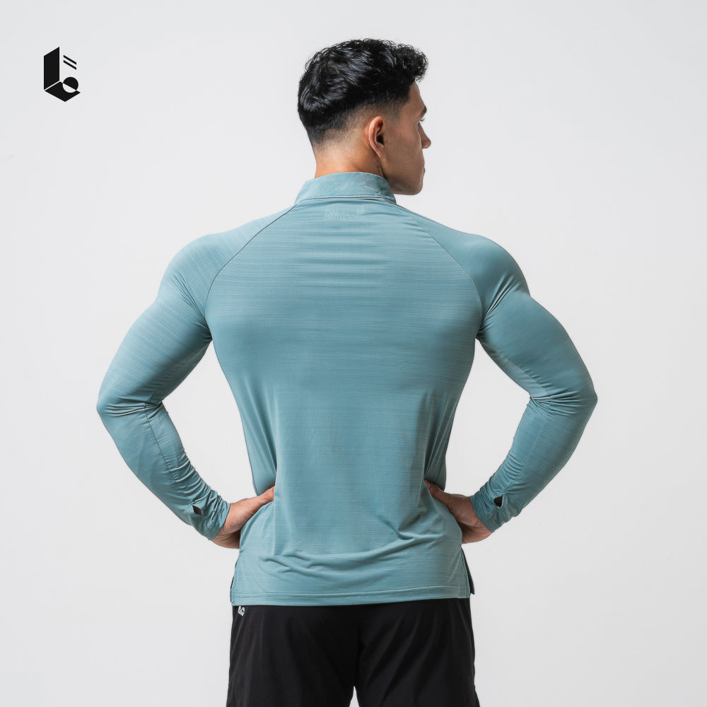 VeloStripe Quarter-Zip Performance - Charcoal Grey/Burgundy/Slate Teal/Mocha Sand/Ivory